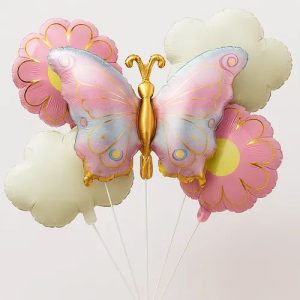 Globo Set Mariposa - Rosa