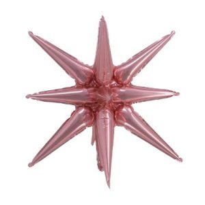 Globo estrella explosiva - Rosa Oro