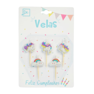 Vela Unicornio y Arcoíris