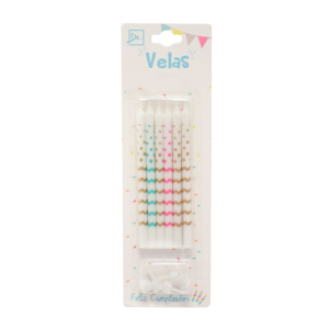 Vela Estampada Pastel