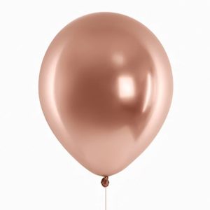 Globos Cromado R12 Rosa Oro Fuerte x 25