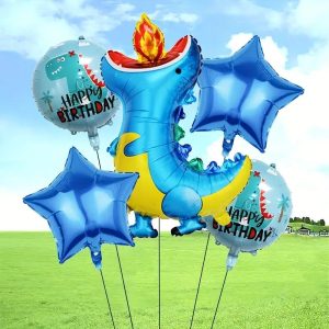 Set Globo Dinosaurio - Azul