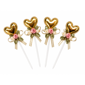 Topper Corazones x4