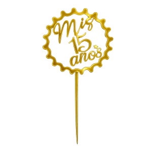 Topper 15 Años Dorado
