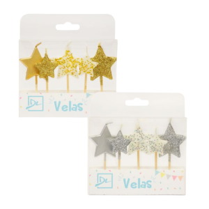 Vela Estrella Glitter